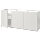 KNOXHULT Base cabinet with doors, white, 180x85 cm