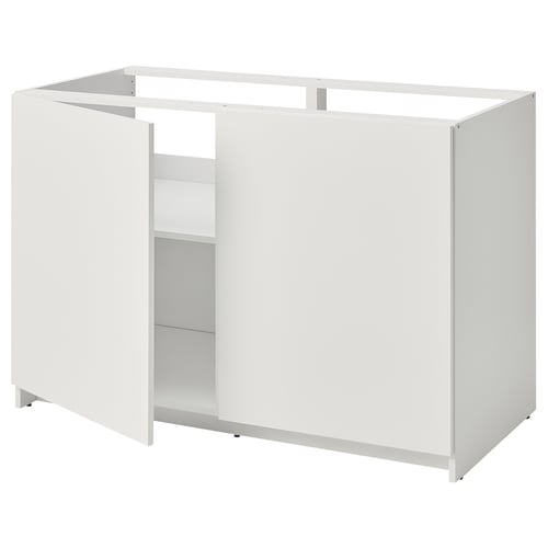 KNOXHULT white modular kitchen cabinet. Modern, adjustable design with melamine finish.