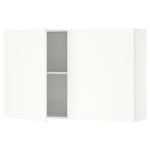 KNOXHULT white kitchen unit, modular design, wall-mountable, two shelves, clean, modern look.