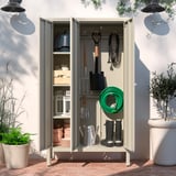 KOLBJÖRN Cabinet, beige outdoor/indoor, 90x161 cm