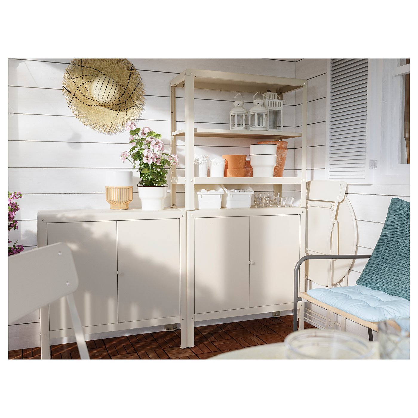 KOLBJÖRN cabinet in/outdoor, beige, 80x81 cm - IKEA