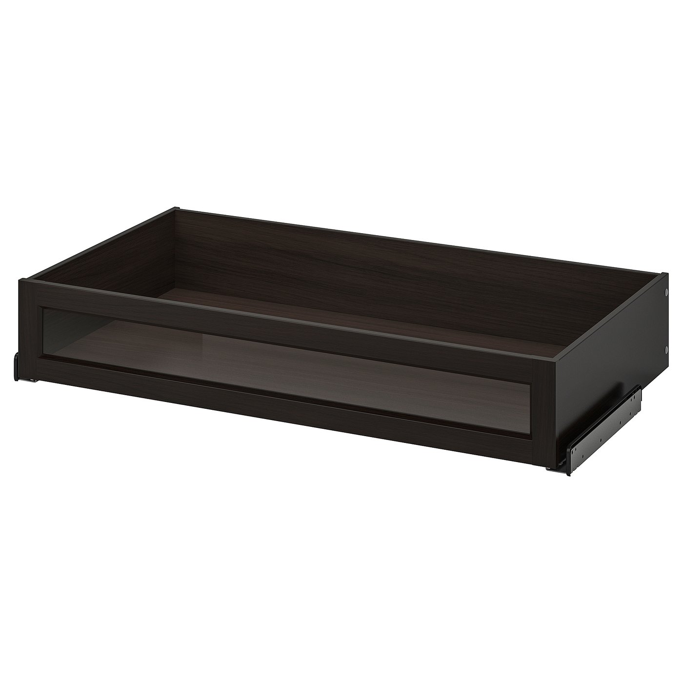 KOMPLEMENT Drawer with framed glass front, blackbrown, 100x58 cm IKEA