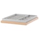 Option: KOMPLEMENT Pull-out tray with insert, white stained oak effect, 50x58 cm