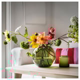 KONSTFULL Vase, green, 19 cm