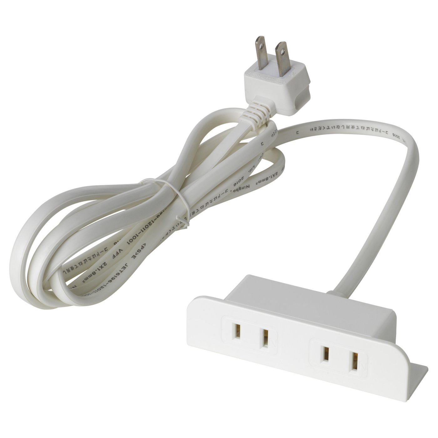 KOPPLA 2-way socket-outlet, unearthed white, 1.8 m - IKEA