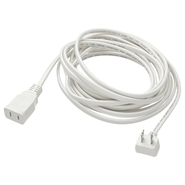 KOPPLA extension cord, unearthed white, 5 m IKEA