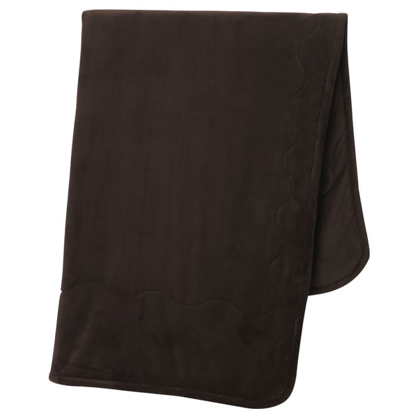 KRANSSALVIA Blanket, brown, 200x200 cm