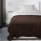 KRANSSALVIA Blanket, brown, 200x200 cm