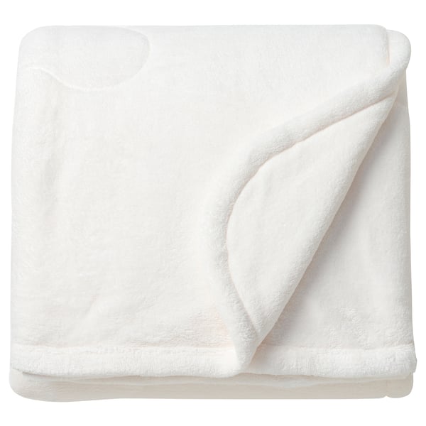 KRANSSALVIA Blanket, white, 200x200 cm