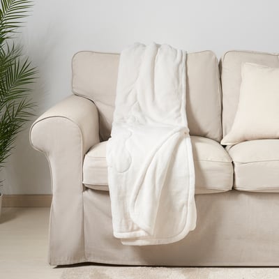 KRANSSALVIA Blanket, white, 150x200 cm