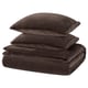 KRANSSALVIA Duvet cover and 2 pillowcases, brown, 200x200/50x60 cm
