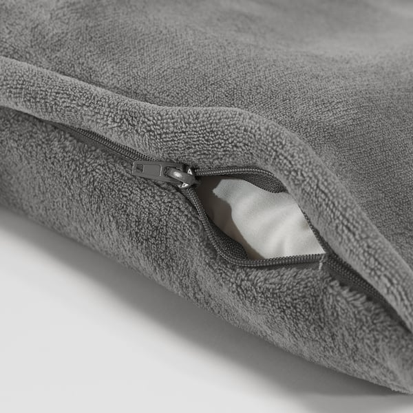 KRANSSALVIA Duvet cover and 2 pillowcases, grey, 200x200/50x60 cm