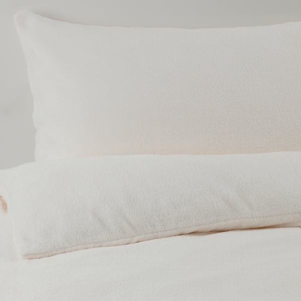 KRANSSALVIA Duvet cover and 2 pillowcases, white, 200x200/50x60 cm