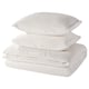 KRANSSALVIA Duvet cover and 2 pillowcases, white, 200x200/50x60 cm