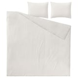 KRANSSALVIA Duvet cover and 2 pillowcases, white, 200x200/50x60 cm