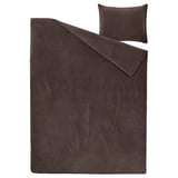 KRANSSALVIA Duvet cover and pillowcase, brown, 150x200/50x60 cm