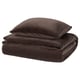KRANSSALVIA Duvet cover and pillowcase, brown, 150x200/50x60 cm