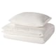 KRANSSALVIA Duvet cover and pillowcase, white, 150x200/50x60 cm