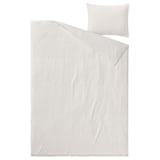 KRANSSALVIA Duvet cover and pillowcase, white, 150x200/50x60 cm