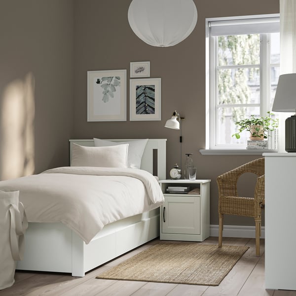 KRANSSALVIA Duvet cover and pillowcase, white, 150x200/50x60 cm