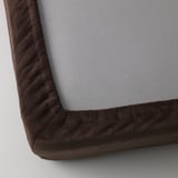 KRANSSALVIA Fitted sheet, brown, 140x200 cm