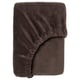 Option: KRANSSALVIA Fitted sheet, brown, 90x200 cm