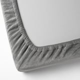 KRANSSALVIA Fitted sheet, grey, 90x200 cm