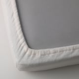 KRANSSALVIA Fitted sheet, white, 90x200 cm
