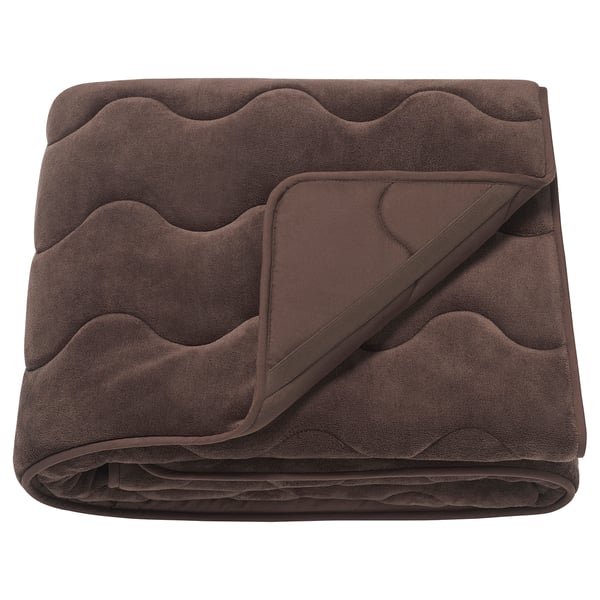 KRANSSALVIA Mattress protector, brown, 160x200 cm