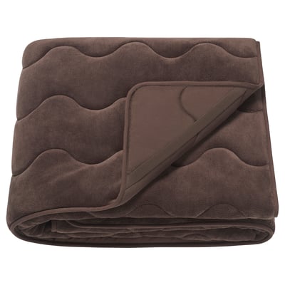 KRANSSALVIA Mattress protector, brown, 160x200 cm