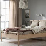 KRANSSALVIA Mattress protector, brown, 160x200 cm