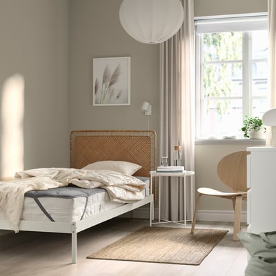 KRANSSALVIA Mattress protector, grey, 80x200 cm