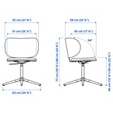 KRYLBO Swivel chair, Tonerud dark beige