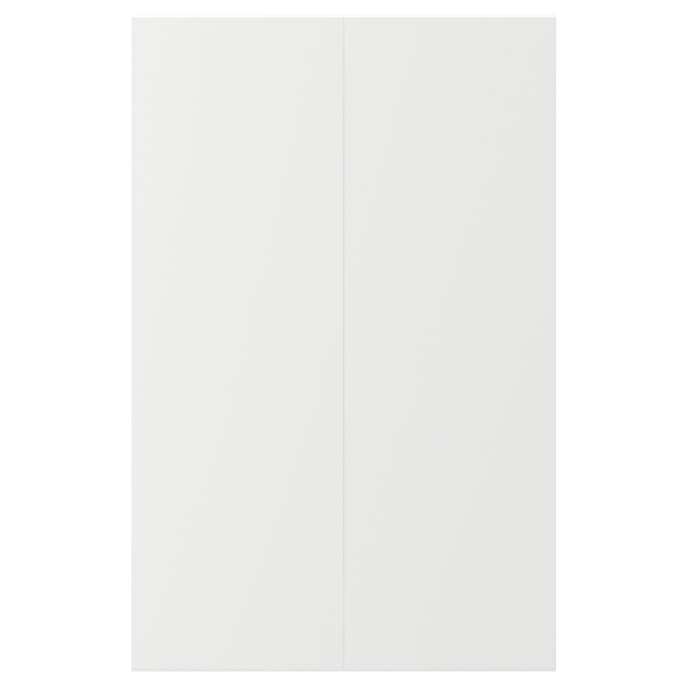 Kungsbacka 2 P Door F Corner Base Cabinet Set Matt White 25x80 Cm Ikea
