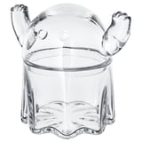 KUSTFYR Bowl with lid, ghost clear glass, 13 cm