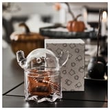 KUSTFYR Bowl with lid, ghost clear glass, 13 cm