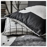 KUSTFYR Cushion cover, ghost pattern white/black, 50x50 cm