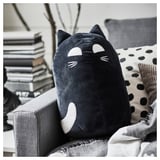 KUSTFYR Soft toy, cat black, 44 cm