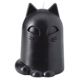 KUSTFYR Unscented candle, cat black, 12 cm