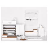 KVISSLE Cable management box, cork/white