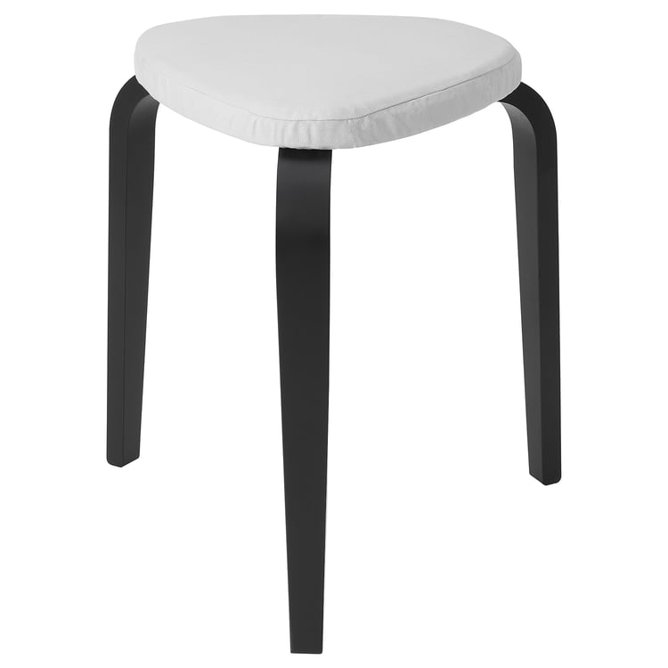 KYRRE Stool with cover, black/grey IKEA