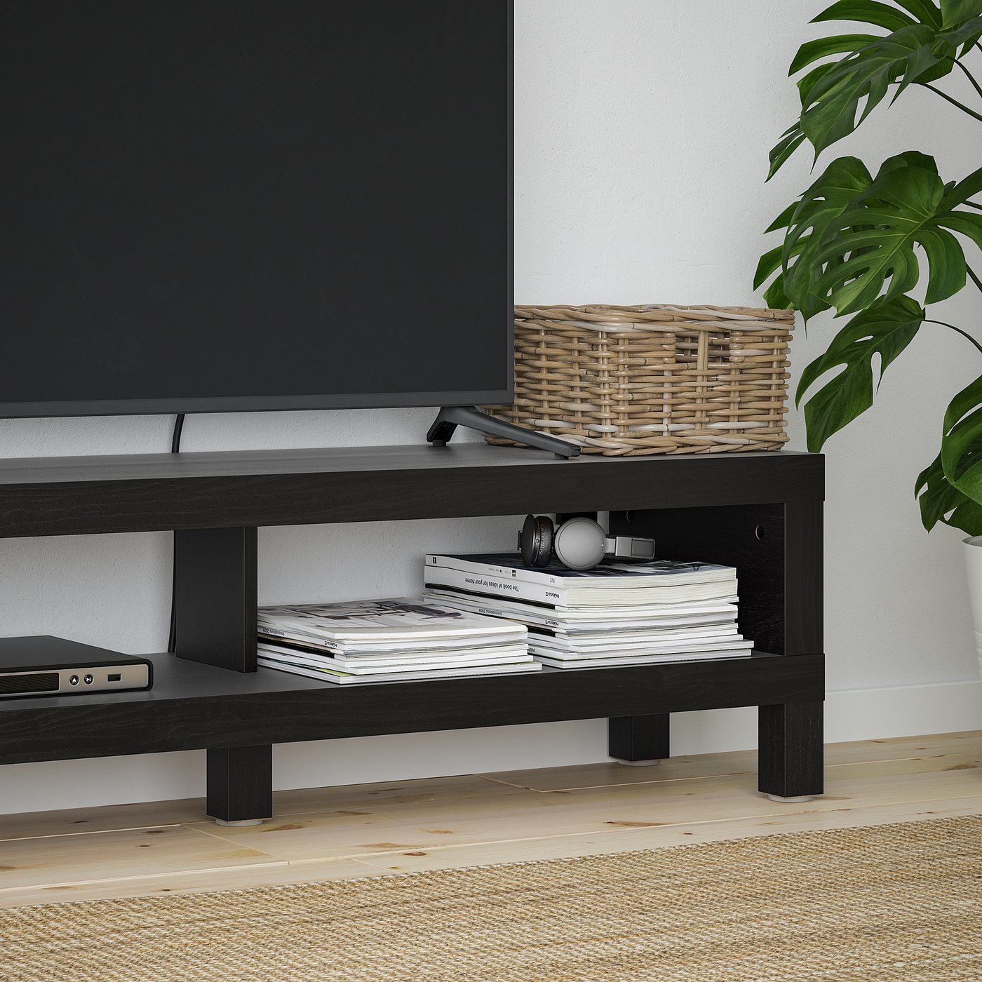 LACK TV bench, black-brown, 120x35x36 cm - IKEA