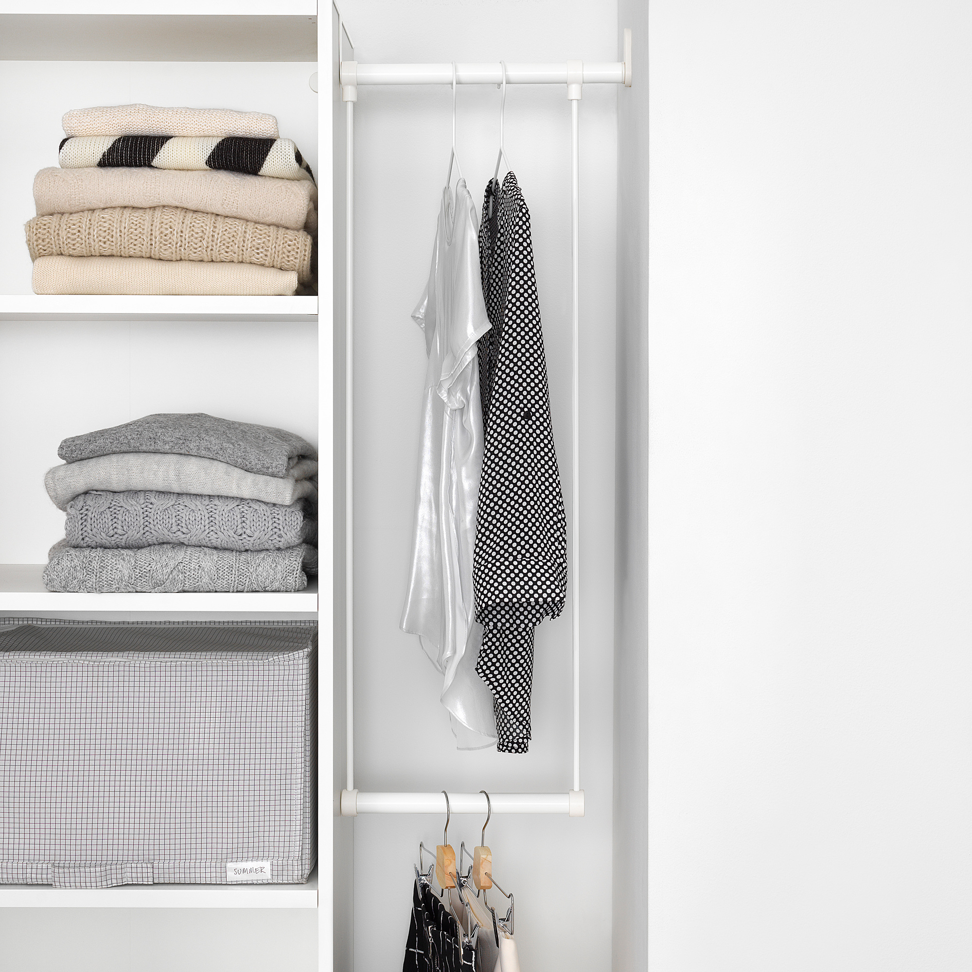 LÄTTHET Clothes rail for frame, white, 3560x40 cm IKEA