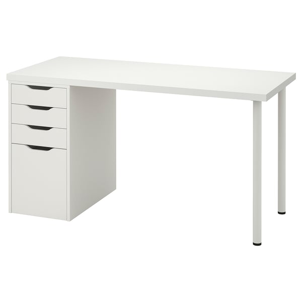 LAGKAPTEN / ALEX Desk, white, 140x60 cm