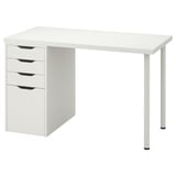 LAGKAPTEN / ALEX Desk, white, 120x60 cm