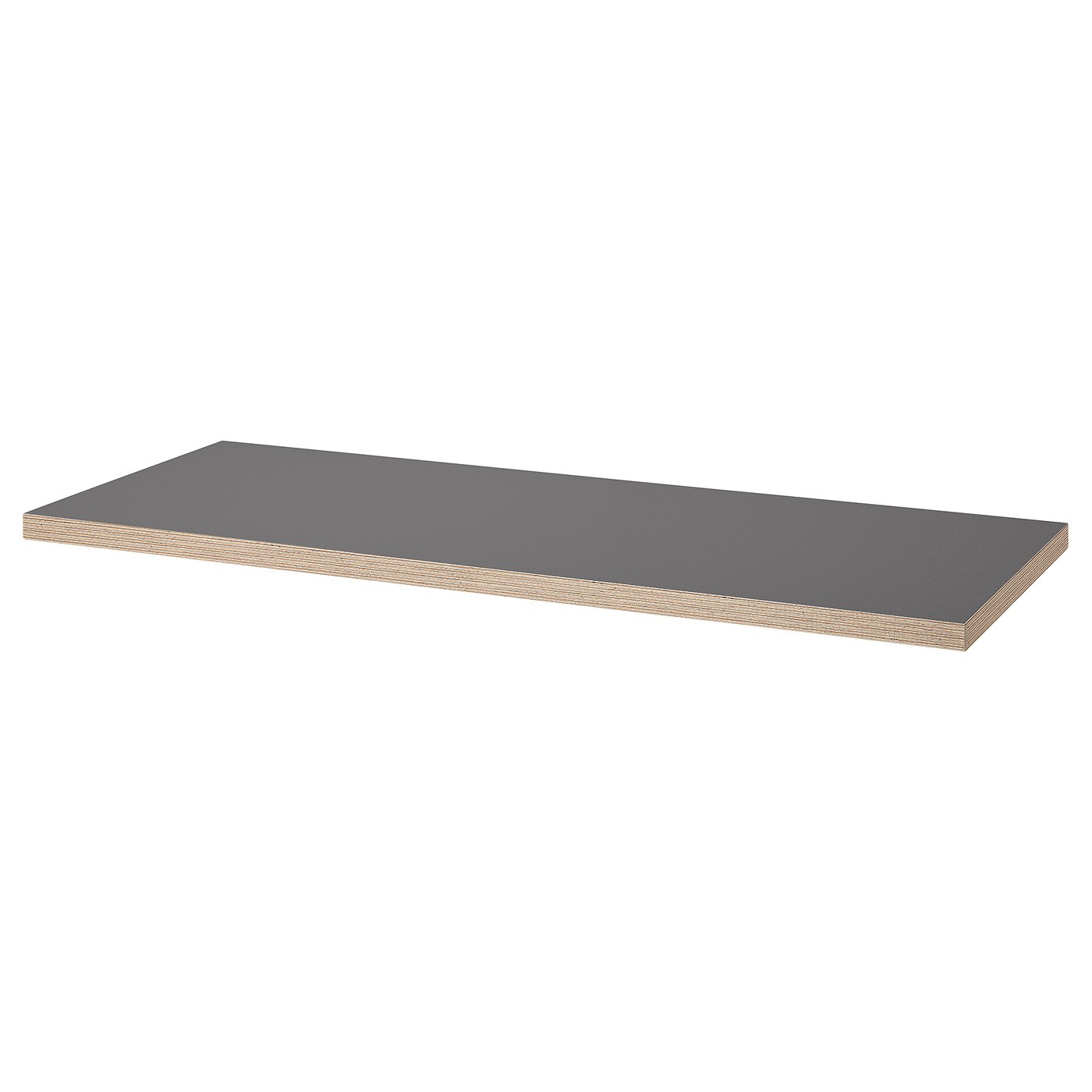 LAGKAPTEN table top, dark grey/wood effect, 140x60 cm - IKEA