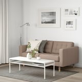 LANDSKRONA 2-seat sofa, Grann/Bomstad dark beige/wood