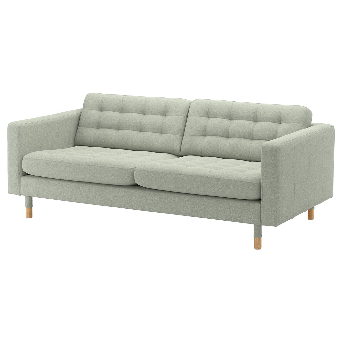 LANDSKRONA 3-seat sofa, Gunnared light green/metal - IKEA