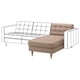 Option: LANDSKRONA Chaise longue, add-on unit, Grann/Bomstad dark beige/wood