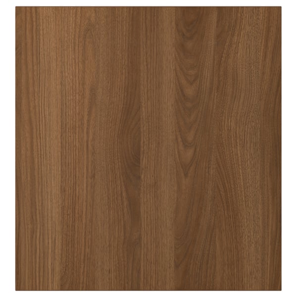 LAPPVIKEN Door, brown/walnut effect, 60x64 cm